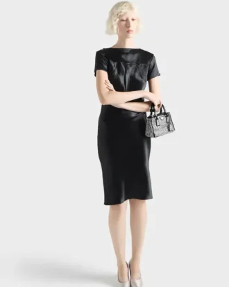 装飾付きPrada Galleria サテン マイクロバッグ