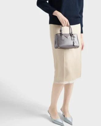 Prada Galleria パテント Saffiano レザー ミニバッグ