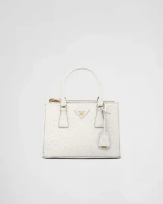 Prada Galleria Small Ostrich Leather Bag