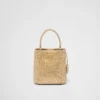 クリスタルをあしらったPrada Panier サテンバッグ