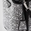 クリスタルをあしらったPrada Panier サテンバッグ