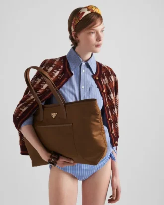 Prada Re-Edition 1978 ラージ Re-Nylon＆Saffianoレザー トートバッグ