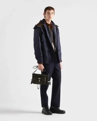 Prada スピードロック Re-Nylon＆レザー ショルダーバッグ