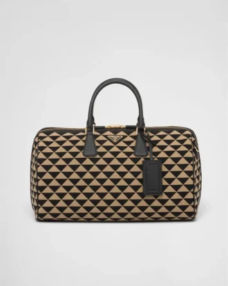 ミディアム Prada Symbole 刺繍 ファブリック トラベルバッグ