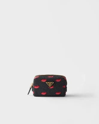 プリント入りRe-Nylonポーチ