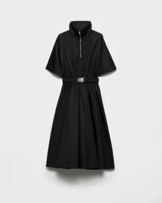 半袖 Re-Nylon ミディドレス