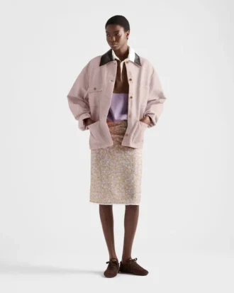 フローラルプリント Re-Nylon ミディスカート