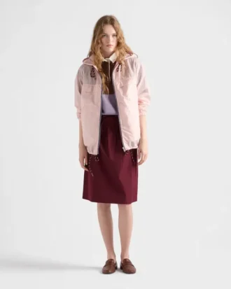 軽量Re-Nylon製フード付きレインコート