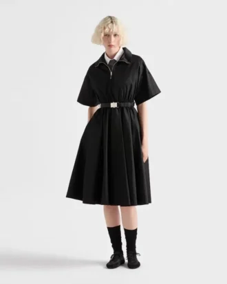 半袖 Re-Nylon ミディドレス