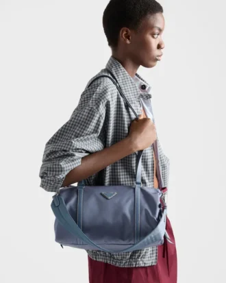 大型 Re-Nylon＆Saffianoレザー ダッフルバッグ