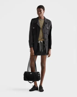 大型 Re-Nylon＆Saffianoレザー ダッフルバッグ