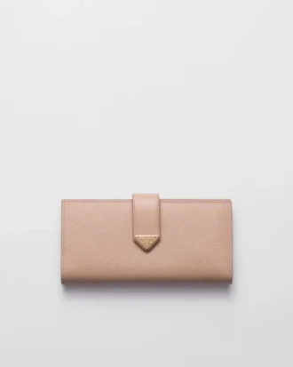 大型Saffiano＆スムースレザー ウォレット