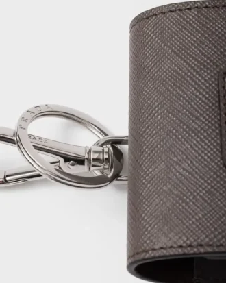 キーチェーン付きSaffianoレザー製ヘッドホンケース