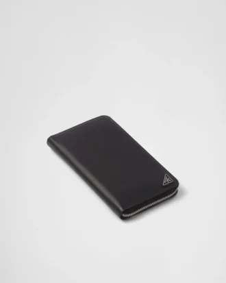 Saffianoレザー ジップアラウンドウォレット