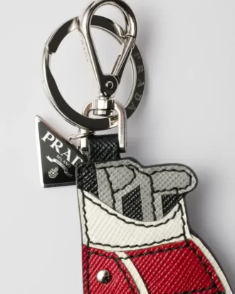 Saffianoレザー製ゴルフティーバッグチャーム