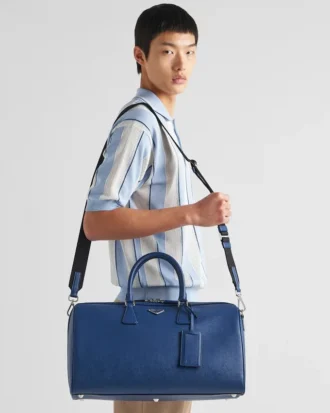 Saffianoレザー製トラベルバッグ