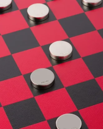 Saffianoレザー製チェッカーセット