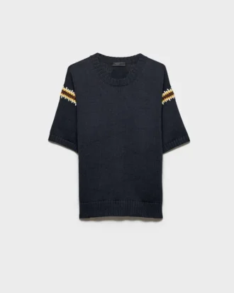 刺繍入りコットンTシャツ