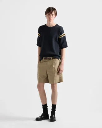 刺繍入りコットンTシャツ